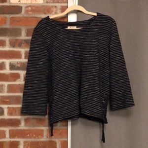 Madewell Navy and white long sleeve